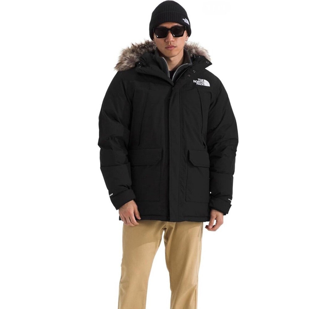 NWOT The North Face Mens McMurdo Parka Black Down Jacket Faux Fur Hood 3XL Coat